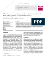 Applied Surface Science: J. Nayak, S.N. Sahu, J. Kasuya, S. Nozaki