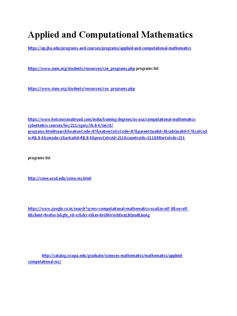 Applied and Computational Mathematics | PDF