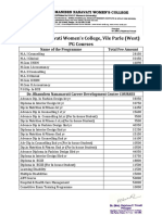 PG Fees and BNCDC Fees