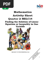 Mathematics Activity Sheet: Quarter 2 - MELC 14