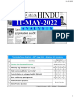 The Hindu News Analysis - 11 May 2022 - Shankar IAS Academy: Previous Year Question Discussion