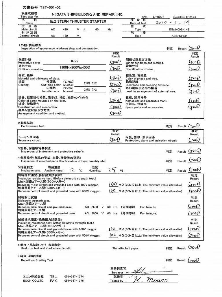 ST-2 Test Report | PDF | Metrology | Electrical Equipment
