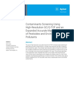 Agilent Application Note 2019 Contaminants Screening Using High Resolution GCQ TOF