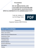 Presentation On "A Study On Behaviour and Investment Pattern of Investor For Different Investment Avenues With Special Refrence To Ahmedabad City"