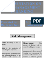 Risk Management PPT by A, Mit Kumar