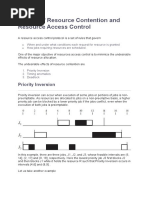 Effects of Resource Contention and Resource Access Control: Priority Inversion