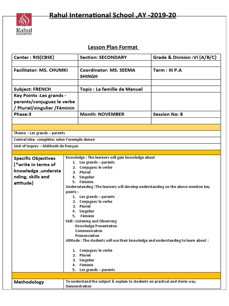 Lesson Plan Grade 6 | Download Free PDF | Lesson Plan | Communication