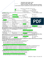 Love and Marriage.: ENGLISH 12 - Page 1/4 - Test Code 1202