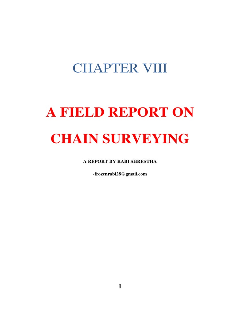 Chain Surveying Field Report | PDF | Surveying | Measurement