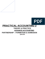 Practical Accounting 2: Theory & Practice Advance Accounting Partnership - Formation & Admission
