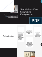 Shiv Nadar - First Generation Entrepreneur