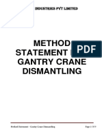 Method Statement of Gantry Crane Dismantling - DIFD 20-09-18