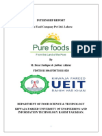 Internship Report Pure Foods Company 