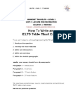 How To Write An IELTS Table Chart Essay: Minsdset For Ielts - Level 2 Unit 2: Leisure and Recreation Section 2: Writing