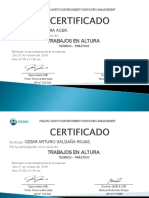 Certificados de Altura Personal Servicios Zambrano
