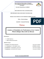 Analyse Et Simulation de Performance D'un Central Photovoltaïque Raccordé Au Réseau