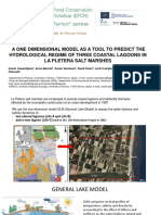 A One Dimensional Model As A Tool To Predict The Hydrological Regime of Three Coastal Lagoons in La Pletera Salt Marshes