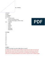 Practical Research Quarter 3-Week 1 Answers: I. Easy