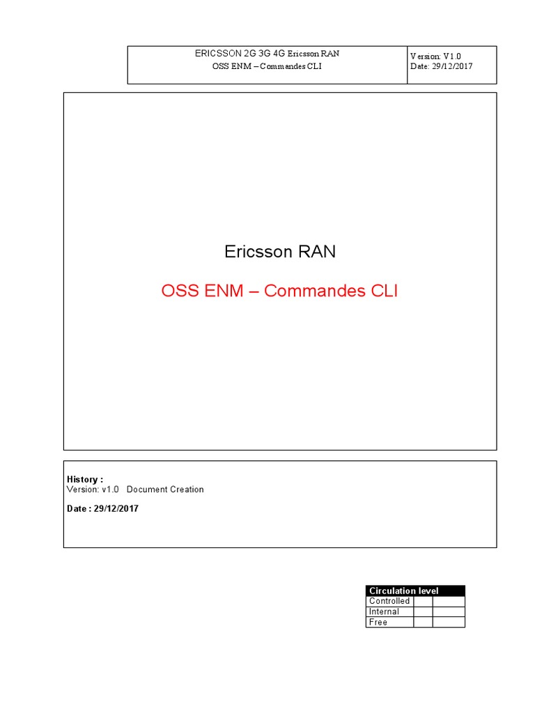 Commandes CLI pour Ericsson ENM | PDF | 4G | GSM