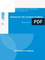 Models For The Location Problem: Course: ISYE6065-Dynamic Service Facility Design Effective Period: September 2017