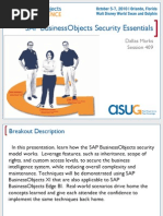 SAP Business Objects Security Essentials (2010 ASUG SAP Business Objects User Conference)