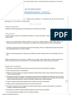 Actividad 1. Reporte Analítico - La Influencia de La Educación Griega en El Mundo Occidental