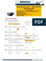 Đề Thi Học Kì 2 Lớp 11 - Toán Thầy Đạt