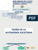 Teoría de La Autonomia Societaria - Derecho Comercial Ii