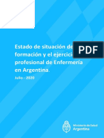 Estado de Situacion de La Formacion y El Ejercicio Profesional de Enfemeria Ano 2020