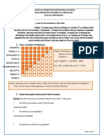 Guia de Aprendizaje # 1 de Ingles