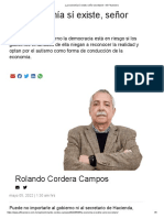 ¡La economía sí existe, señor secretario! – Rolando Cordero Campos El Financiero 05.05.2022
