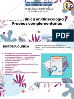 Historia Clinica en Ginecologia y Pruebas Complementarias