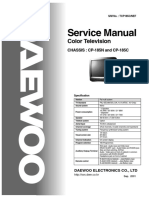 Service Manual for Daewoo Color Television Chassis CP-185N and CP-185C