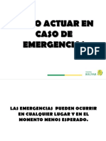 Como Actuar en Caso de Emergencias