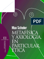 Scheler, Max - Metafísica y Axiología, en Particular, Ética