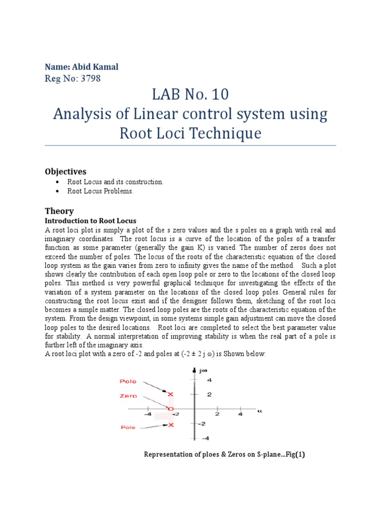 Root Locus Analysis in Control Systems | PDF | Computer Engineering ...