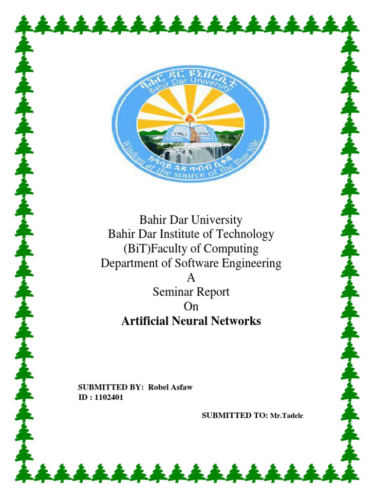 Seminar Report on Neural Networks | PDF | Artificial Neural Network ...