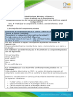 Guía para el desarrollo del componente práctico - Tarea 4 - Participar en componente práctico y enviar  informe a tutor virtual