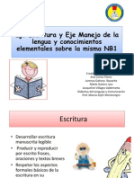 Eje Escritura y Eje Manejo de La Lengua NB1