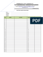 DAFTAR HADIR KEGIATAN PUSKESMAS