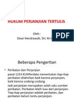 Hukum Perjanjian Tertulis