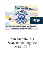 Spanish Spelling Bee Contest Rules SPANISH - 2019-2020