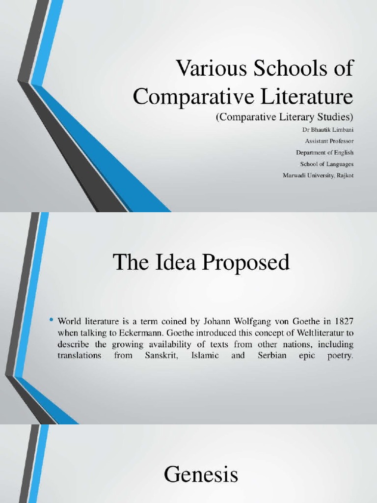 Schools of Comparative Literature Studies PDF