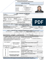 PRC teacher exam application form
