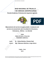 Mejoramiento Del Servicio de Agua Potable e Instalación Del Servicio de Saneamiento de La Localidad de Uchumarca, Uchumarca - Bolivar - La Libertad