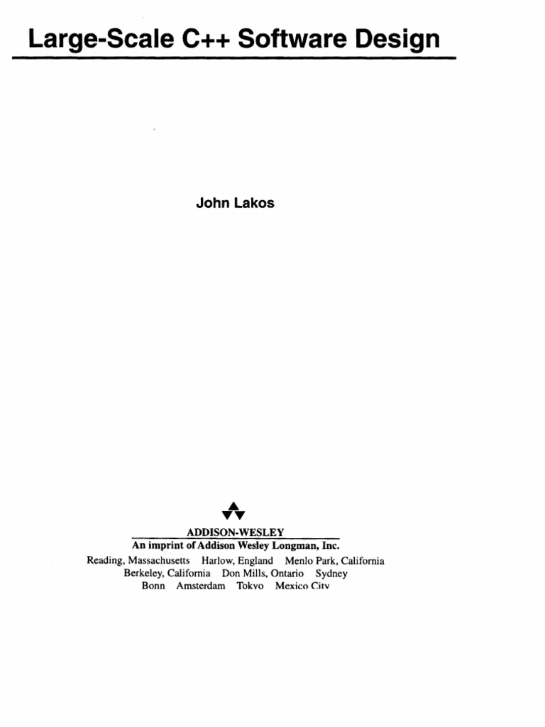 Large-Scale C++ Software Design | PDF | Method (Computer Programming ...