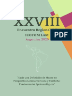 Icofom LAC - XXVVIII Encuentro Regional Del ICOFOM-LAC "Hacia Una Definición de Museo en Perspectiva Latinoamericana y Caribeña: Fundamentos Epistemológicos (2020) "