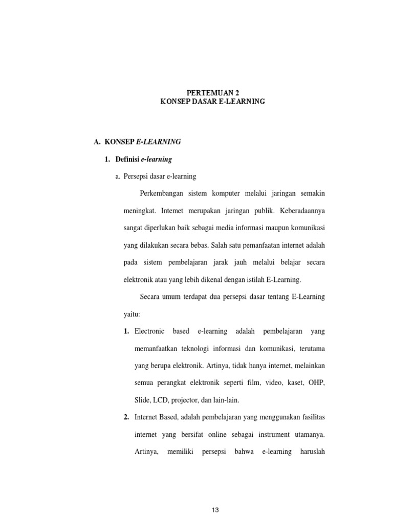 Konsep Dasar E-Learning dan Manfaatnya | PDF | Ilmu Sosial | Seni