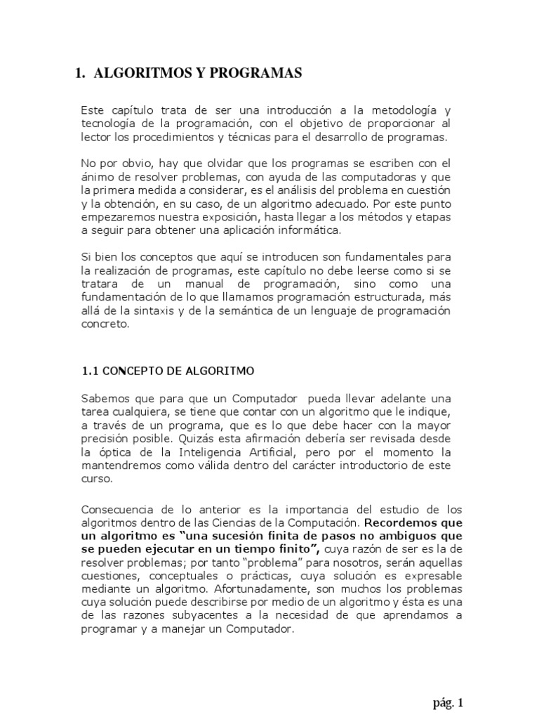 Algoritmos - Parte 1 | PDF | Algoritmos | Programación de computadoras