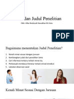 Tema Dan Judul Jurnal